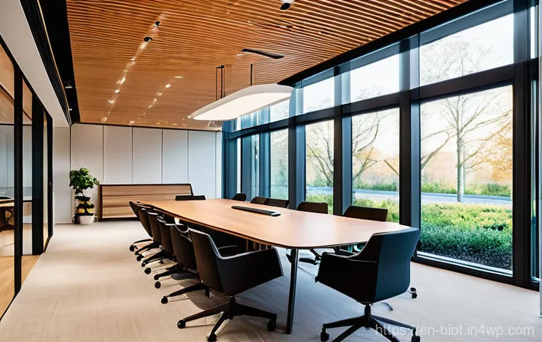 바이오필릭 디자인의 경제적 이점 분석 - **Prompt:** An inviting and sophisticated office reception area or common lounge designed with bioph...