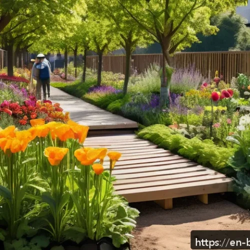 바이오필릭 디자인과 커뮤니티 활성화 전략 - A vibrant urban community garden scene during a sunny afternoon, featuring diverse residents of all ...
